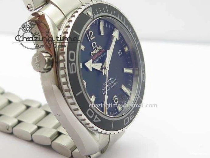 0308 Planet Ocean SS Bp Maker 45mm Black Bezel On SS Bracelet A OnTrend 8218